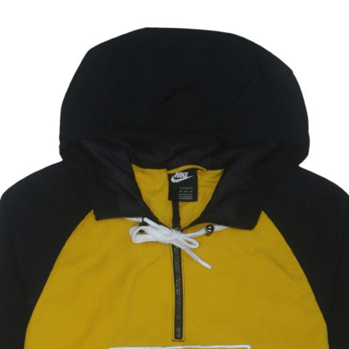 Nike Air Men's Yellow Black XS Windbreaker Hooded Activewear Jacket