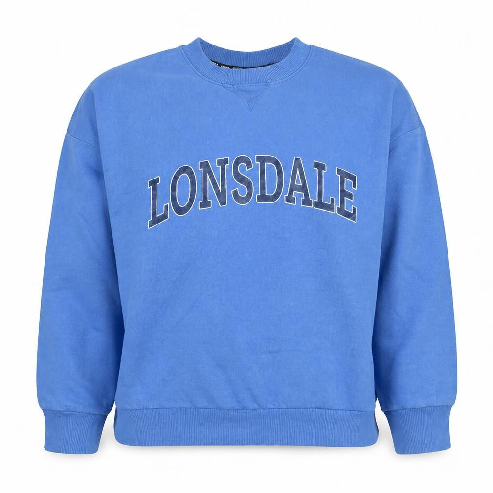 Lonsdale Women Blue Crew Neck Pullover Sweatshirt Size 14