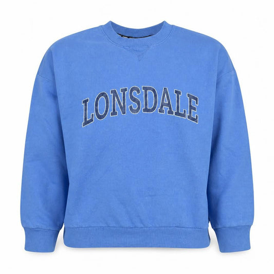 Lonsdale Women Blue Crew Neck Pullover Sweatshirt Size 14