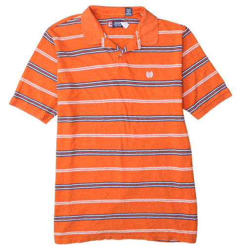 Chaps Men's Orange Striped Cotton Polo Shirt XLT Classic Fit
