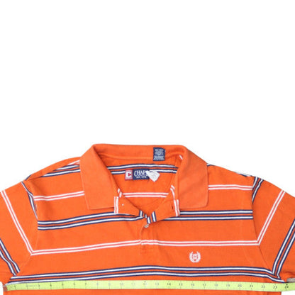 Chaps Men's Orange Striped Cotton Polo Shirt XLT Classic Fit