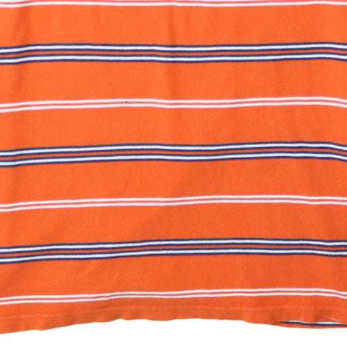 Chaps Men's Orange Striped Cotton Polo Shirt XLT Classic Fit