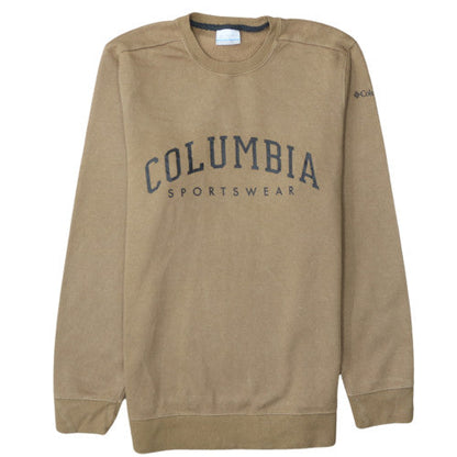 Columbia Mens Brown Crew Neck Pullover Sweatshirt Size S