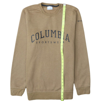 Columbia Mens Brown Crew Neck Pullover Sweatshirt Size S