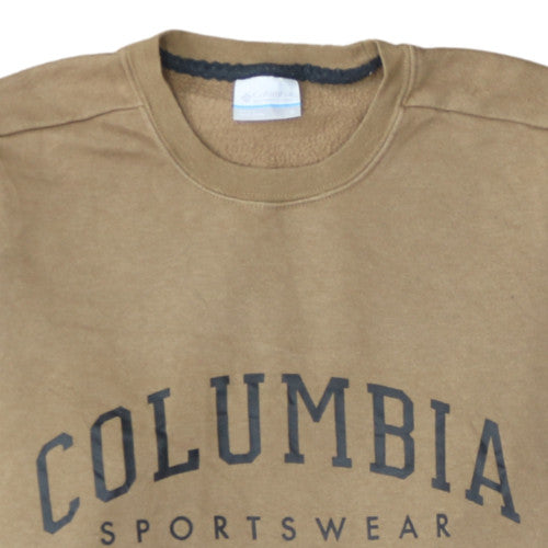 Columbia Mens Brown Crew Neck Pullover Sweatshirt Size S