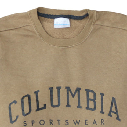 Columbia Mens Brown Crew Neck Pullover Sweatshirt Size S