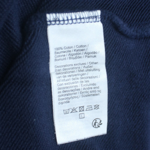 Lacoste Women's Navy Blue Cotton Logo Crew Neck Sweatshirt Size L