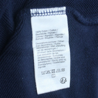 Lacoste Women's Navy Blue Cotton Logo Crew Neck Sweatshirt Size L