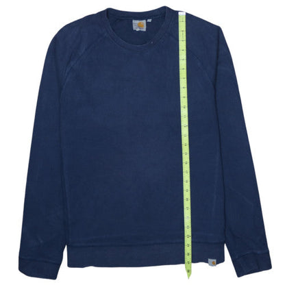 Carhartt Men Blue Crew Neck Pullover Sweatshirt Size L