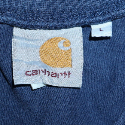 Carhartt Men Blue Crew Neck Pullover Sweatshirt Size L
