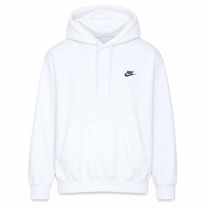 Nike Men's White Pullover Hoodie M Fleece Logo Sportswear