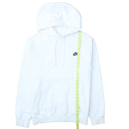 Nike Men's White Pullover Hoodie M Fleece Logo Sportswear