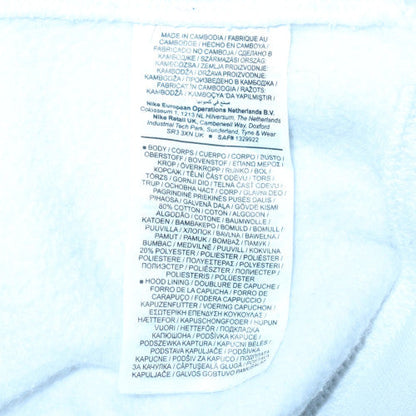 Nike Men's White Pullover Hoodie M Fleece Logo Sportswear