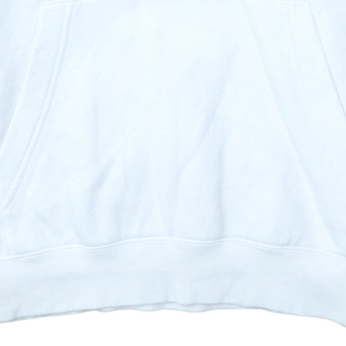 Nike Men's White Pullover Hoodie M Fleece Logo Sportswear