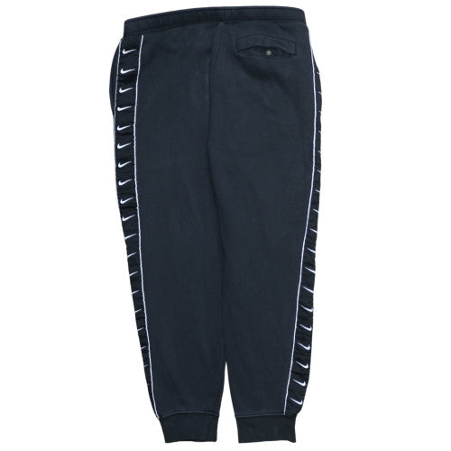 Nike Men's Black Jogger Trousers L Logo Fleece Casual Pants