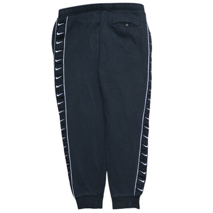 Nike Men's Black Jogger Trousers L Logo Fleece Casual Pants