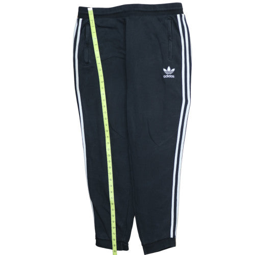 Adidas Womens Black Jogger Trousers L Regular Cotton Blend