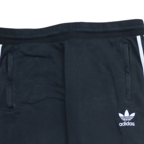 Adidas Womens Black Jogger Trousers L Regular Cotton Blend