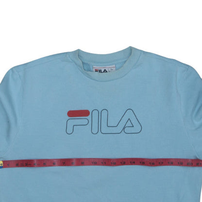 FILA Men’s Blue Pullover Sweatshirt Small Crew Neck Logo Sportswear