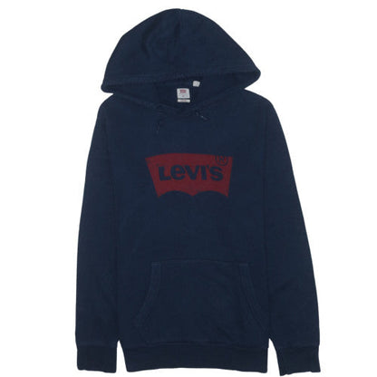 Levi's Men's Blue Pullover Hoodie M Regular Fit Logo Fleece