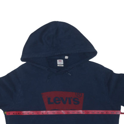 Levi's Men's Blue Pullover Hoodie M Regular Fit Logo Fleece