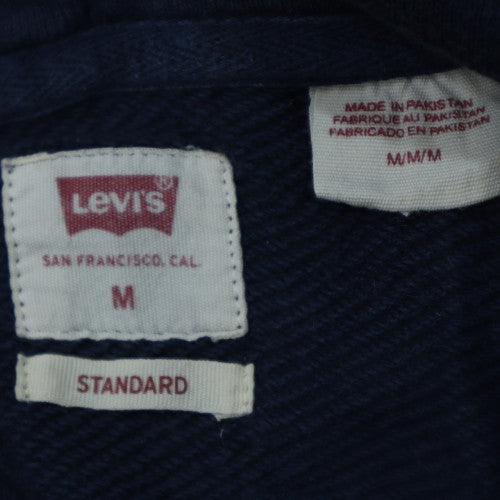 Levi's Men's Blue Pullover Hoodie M Regular Fit Logo Fleece
