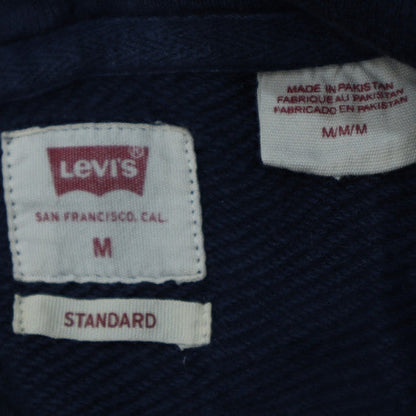 Levi's Men's Blue Pullover Hoodie M Regular Fit Logo Fleece