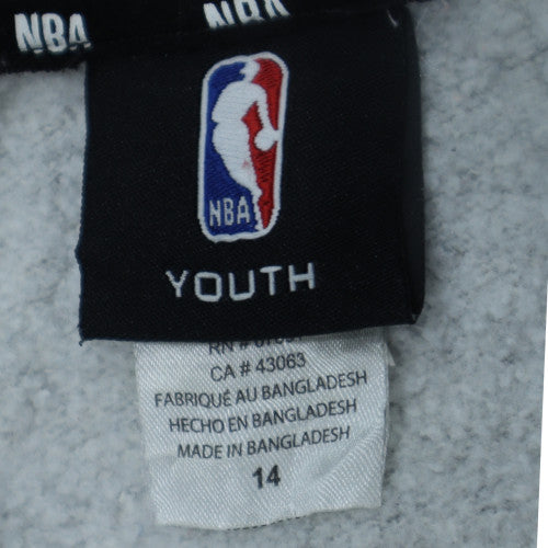 NBA Boys Grey Cotton Blend Crew Neck Sweatshirt Size 14 Youth