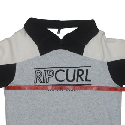 Rip Curl Womens Grey 1/2 Zip Sweatshirt Size M Fleeced Cotton Blend