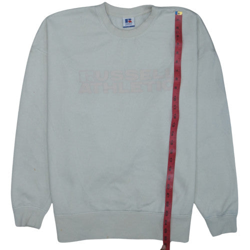 Russell Athletic Women's Ivory Crew Neck Pullover Sweatshirt Size 12