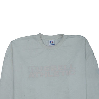 Russell Athletic Women's Ivory Crew Neck Pullover Sweatshirt Size 12
