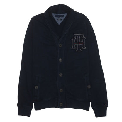 Tommy Hilfiger Men’s Blue Button Cardigan Sweatshirt M Classic Fit