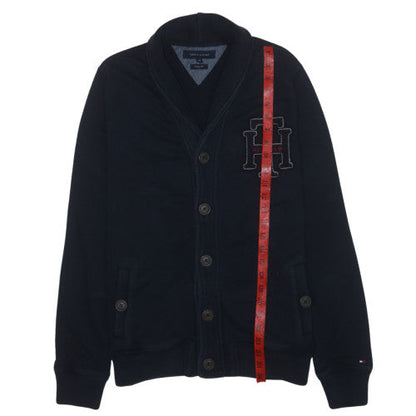 Tommy Hilfiger Men’s Blue Button Cardigan Sweatshirt M Classic Fit