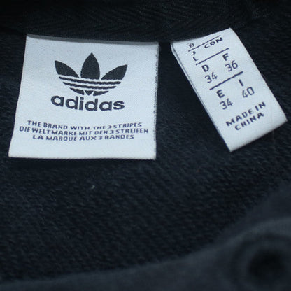Adidas Women Black Hoodie Size 8 Pullover Hooded Sweatshirt