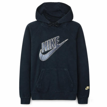 Nike Womens Black Medium Pullover Hoodie with Logo Print
