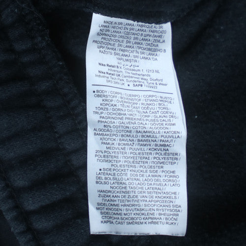 Nike Womens Black Medium Pullover Hoodie with Logo Print