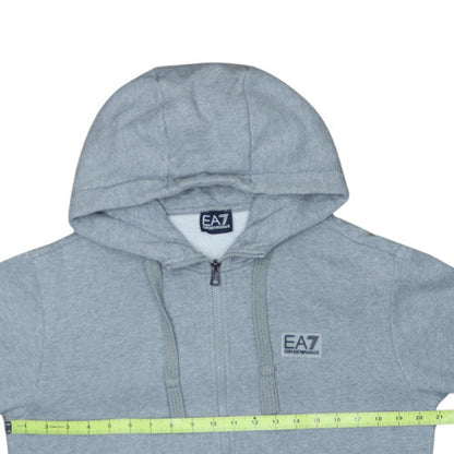 Emporio Armani EA7 Men's Grey Full Zip Hoodie Size L
