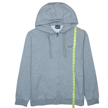 Emporio Armani EA7 Men's Grey Full Zip Hoodie Size L