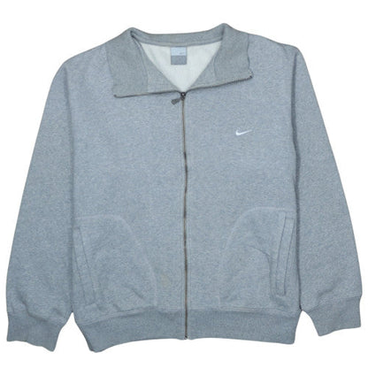Nike Mens Grey Full Zip Sweatshirt L Classic Fleece