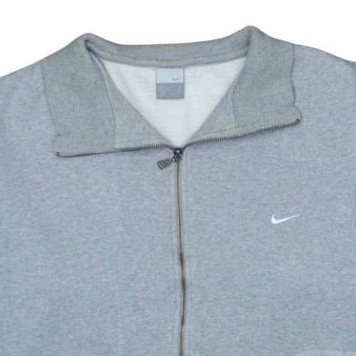 Nike Mens Grey Full Zip Sweatshirt L Classic Fleece