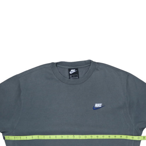 Nike Men's Grey Crew Neck Pullover Sweatshirt Size M Sports Style