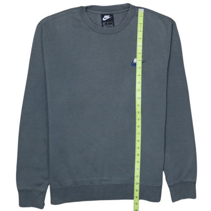 Nike Men's Grey Crew Neck Pullover Sweatshirt Size M Sports Style
