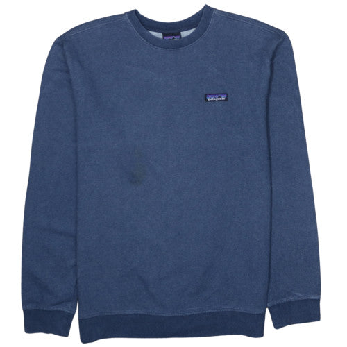 Patagonia Men's Blue Organic Cotton Crew Neck Pullover Sweatshirt M