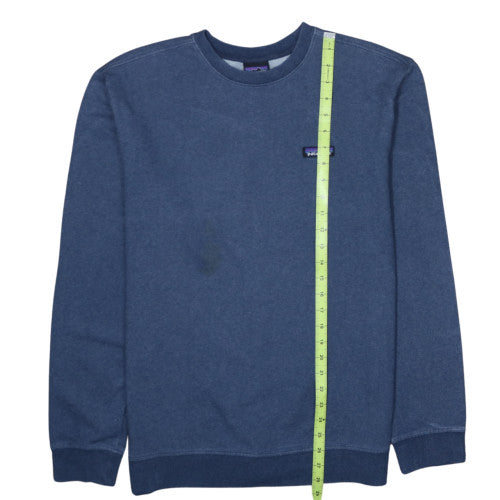 Patagonia Men's Blue Organic Cotton Crew Neck Pullover Sweatshirt M