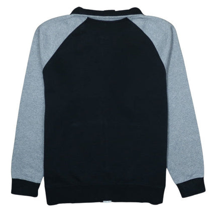 Nike Men’s Black Grey Full Zip Sweatshirt L Fleece Logo Jacket