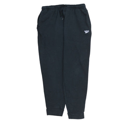 Reebok Womens Black XL Jogger Fleece Sweatpants with Logo