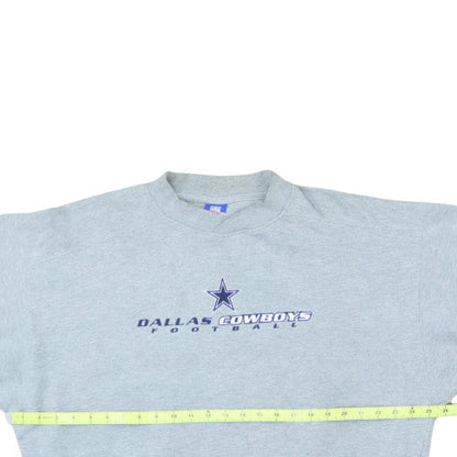 Reebok NFL Mens Grey Dallas Cowboys Sweatshirt L Crew Neck Vintage