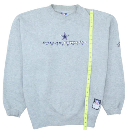 Reebok NFL Mens Grey Dallas Cowboys Sweatshirt L Crew Neck Vintage