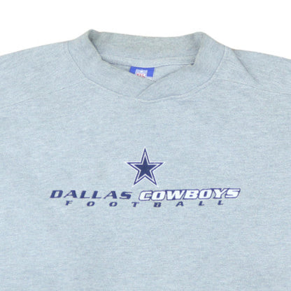 Reebok NFL Mens Grey Dallas Cowboys Sweatshirt L Crew Neck Vintage