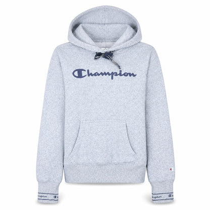 Champion Womens Grey Pullover Hoodie XS Cotton Blend Logo Casual